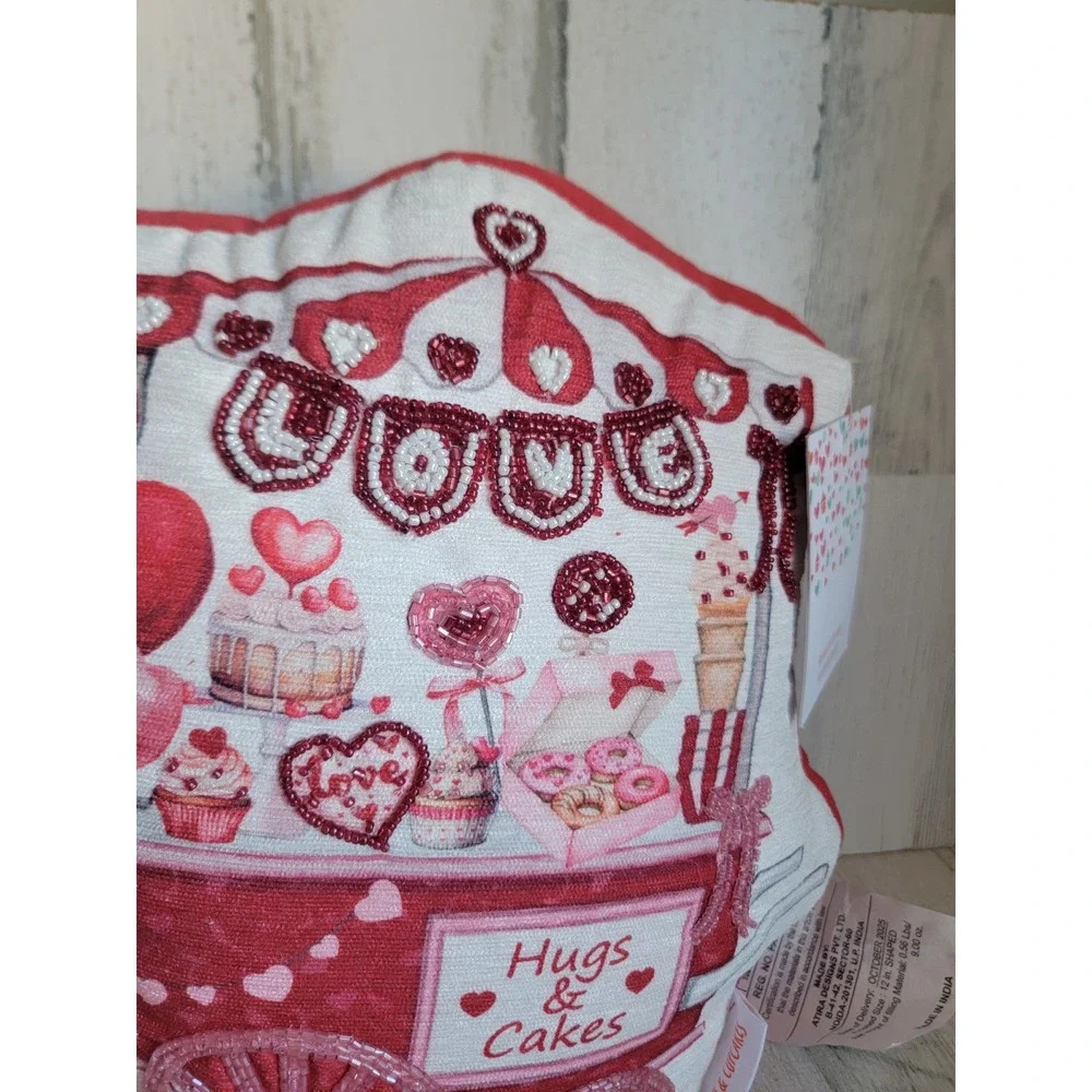 Love cupcakes beaded Valentine‎ hugs cakes plush pillow home decor cookie